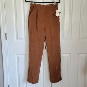 NWT Coldwater Creek brown moleskin soft wide leg trousers women's pants‎ size 6